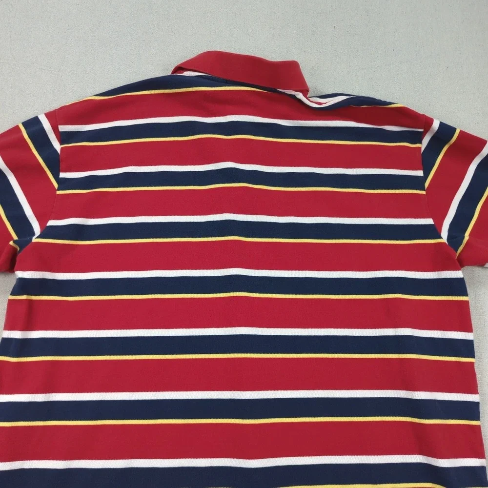 Polo Ralph Lauren Shirt Mens 2XLB Red Striped Casual Preppy